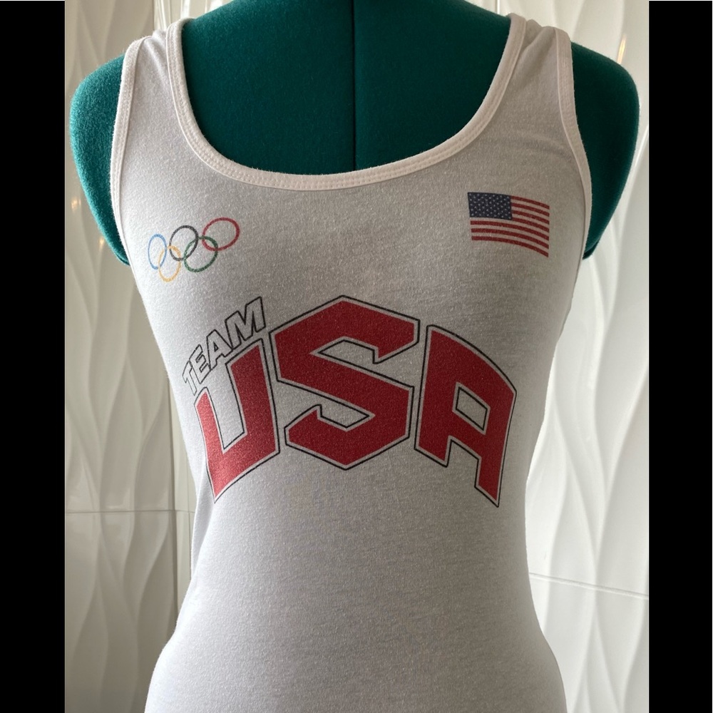 Team USA white workout / tank top